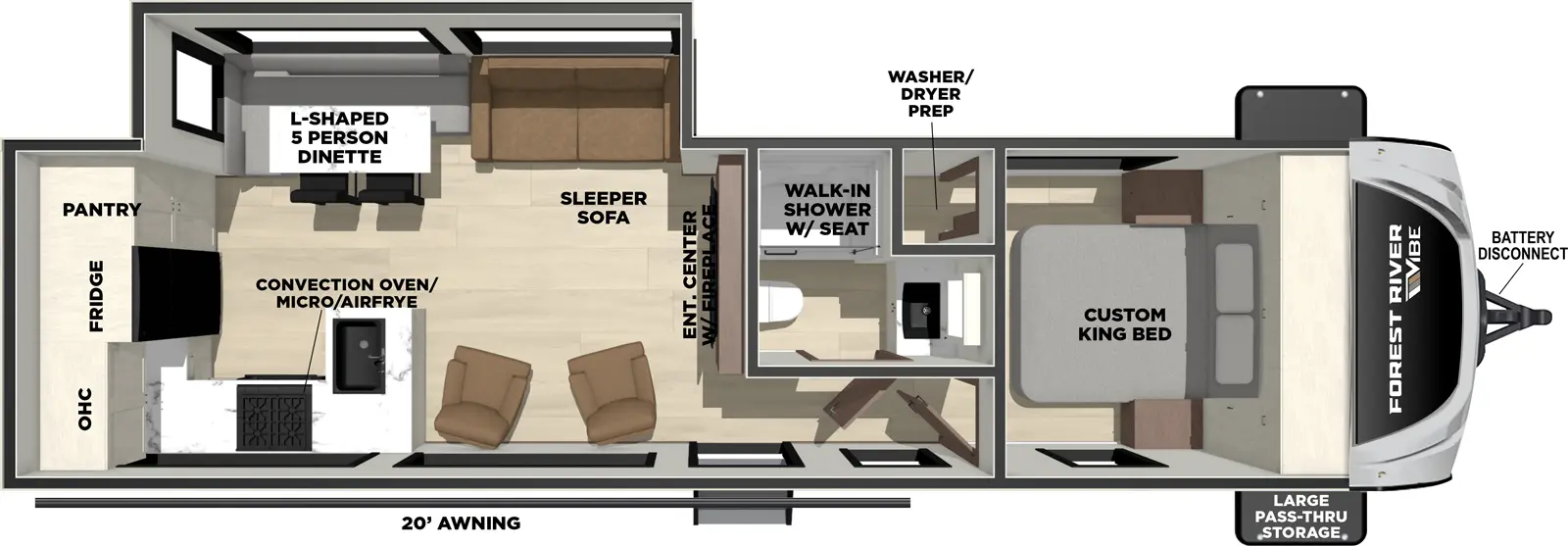 Vibe 2600RK Floorplan